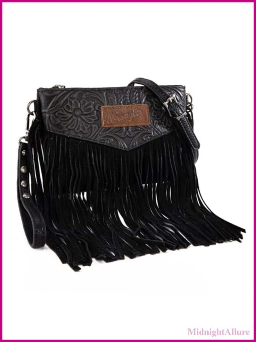 Wrangler Crossbody Small Purse Wristlet Fringe Bag Western Purse